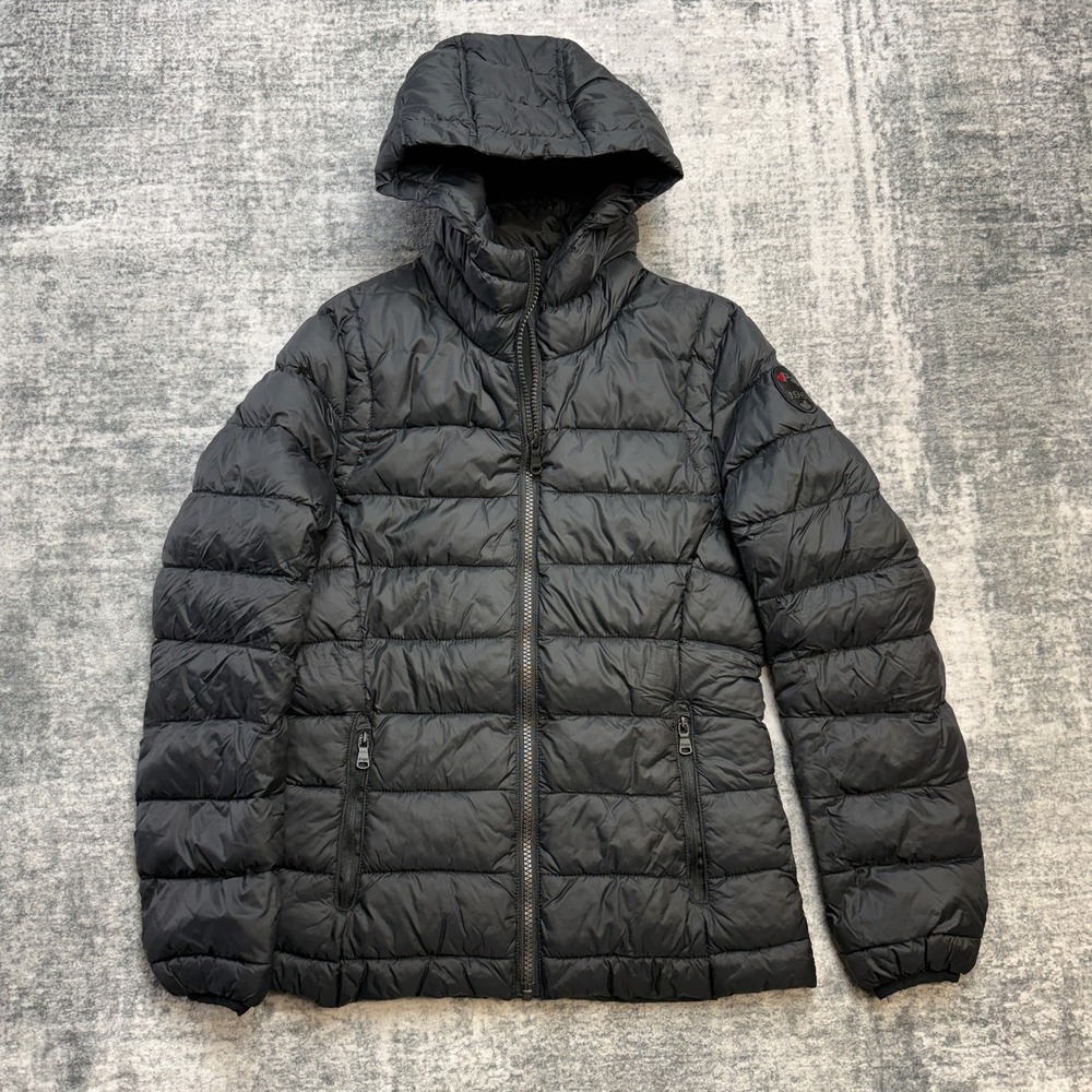 Pajar Jacket Kids 14-16 Black Puffer Hooded Full Zip Insulated Ski Snow Travel